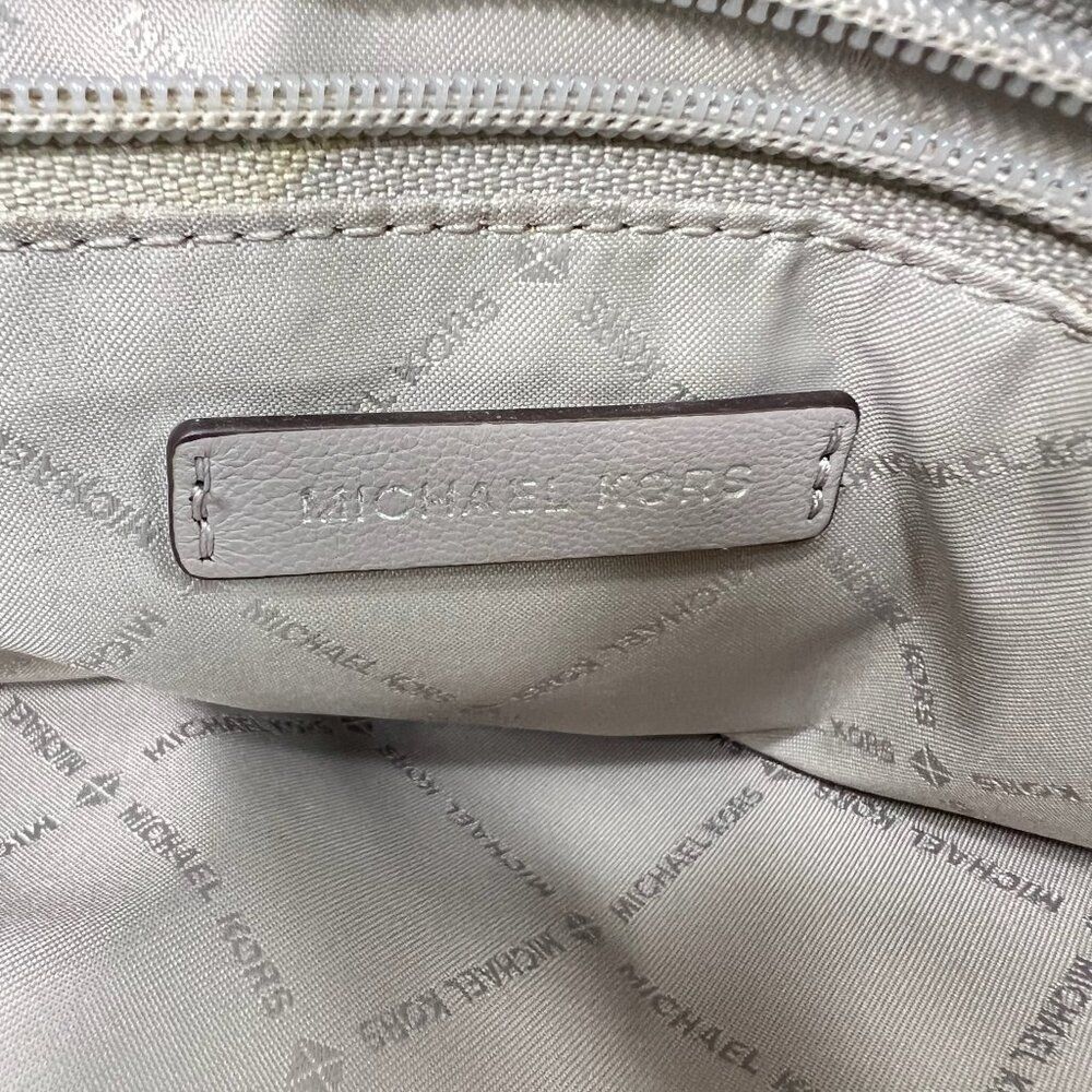 Michael Kors Quilted Leather Peyton Shoulder Bag Tote With Chain Strap Gray - Picture 3 of 14